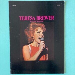 Teresa Brewer Large Souvenir Program 9"X12" Concert and Family Photos 1974 Color